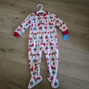 NWT Carters Holiday Fair Isle Pajamas Winter Holiday Fleece 12 And 18 Months